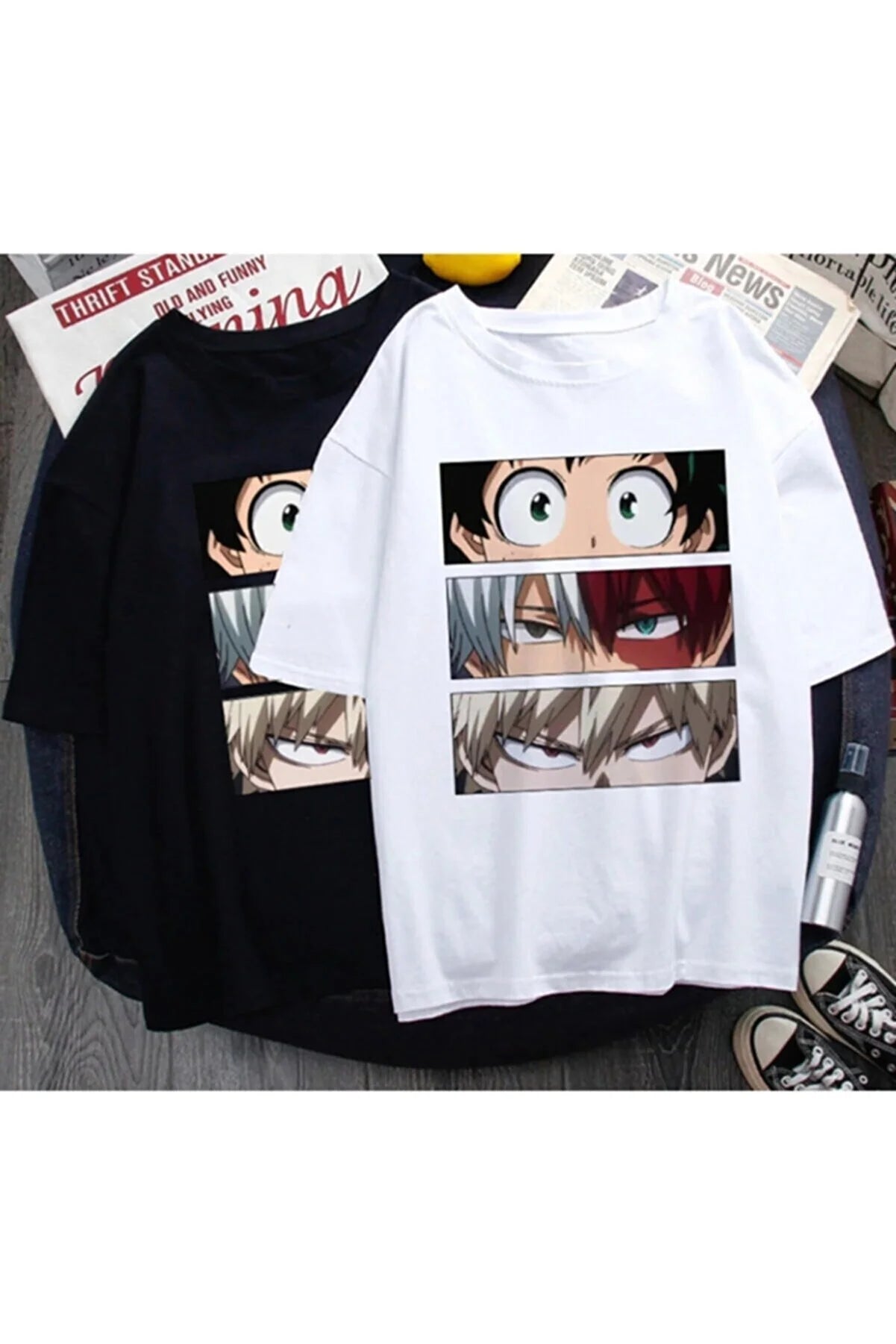 - Air box TSA certified check-inJooy Company Anime Naruto Oversize Tshirt Black White Set of 2