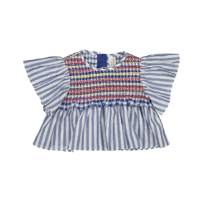 ---Tia Cibani Fuzz Baby Sofia Smocked Blouse