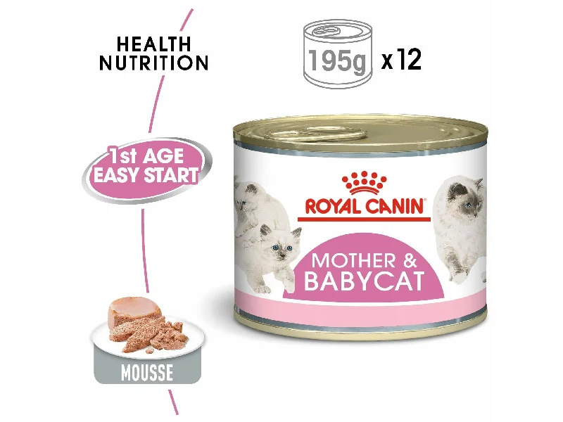 - Organic cotton dog bibsRoyal Canin Feline Health Nutrition Mother & Babycat Mousse (WET FOOD - Cans) 12X195G