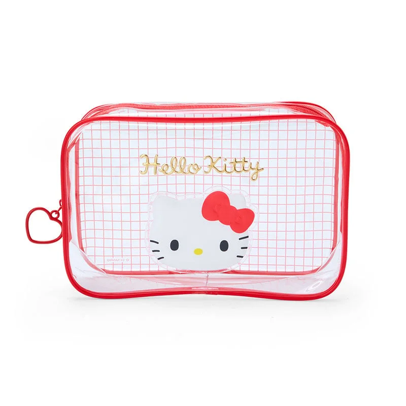 - Cat nail clippers with LED lightsHello Kitty Clear Grid Zipper Pouch