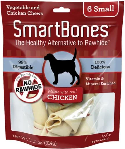 - Winter warm clothes for short-haired dogsSmartBones Rawhide Alternative Chicken Small 6 pack