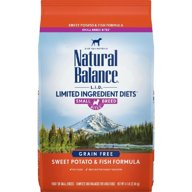 - ​​Pet toys under    yuanNatural Balance L.I.D. Limited Ingredient Diets Adult Maintenance Sweet Potato and Fish Small Breed Bites Dry Dog Food