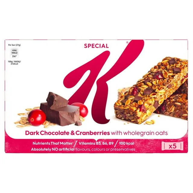 - Parrot climbing and standing wooden frameKellogg's Special K Bar Dark Chocolate & Cranberries 5x27g