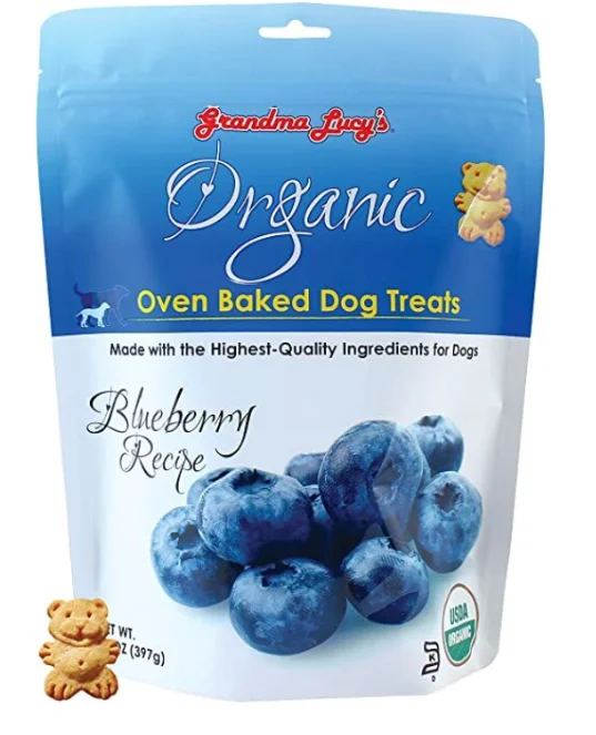 - Remote interactive pet feederGrandma Lucy's Organic Oven Baked Dog Treats Blueberry