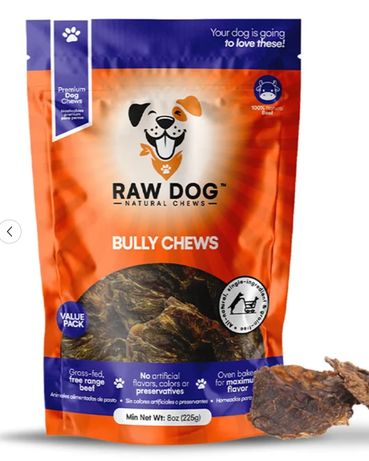 ---Raw Dog Chews 8oz Bully Chews