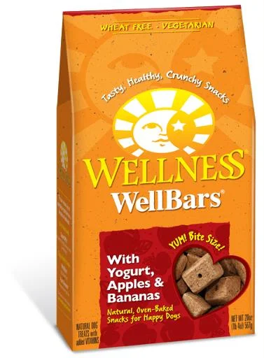 - Elderly dog ​​joint care mattressWellness Grain Free Wellbars Crunchy Treats Yogurt Apples & Bananas