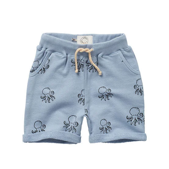 - Winter warm clothes for short-haired dogsSproet and Sprout Sky Blue Octopus Print Sweat Shorts