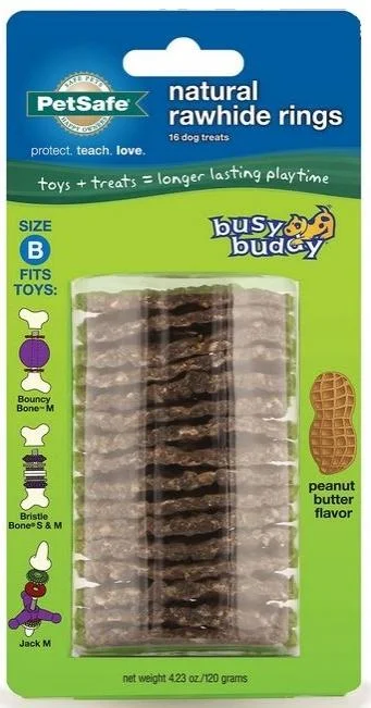 - Winter dog thick down jacketPetSafe Busy Buddy Natural Rawhide Peanut Butter Rings (Medium, 16 Pack)