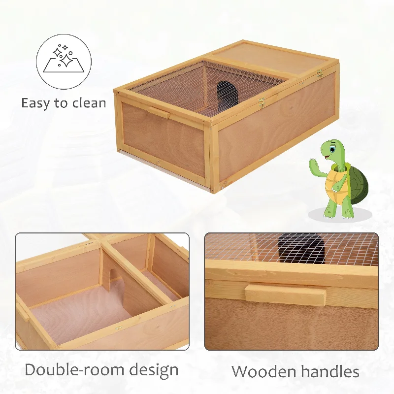  . **Cat scratching board corrugated paper**PawHut 94 cm Wood Indoor Outdoor Pet Tortoise House with Two Room Design