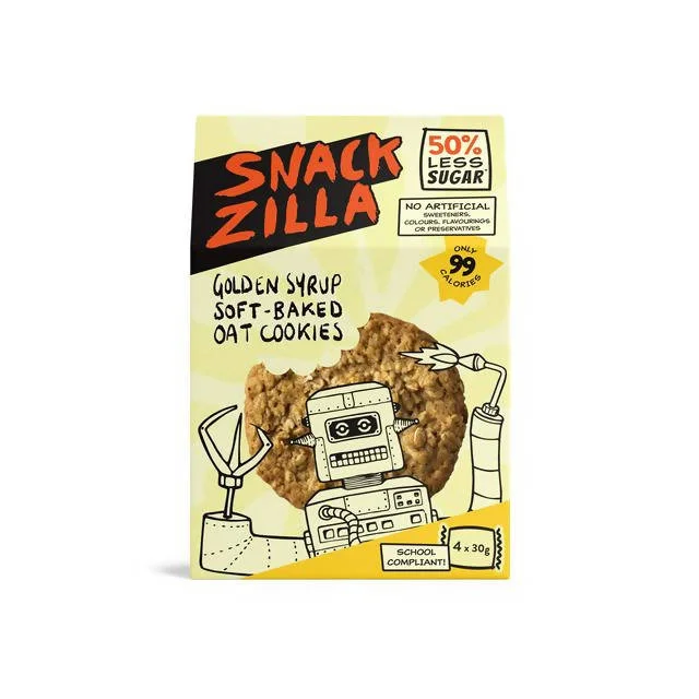 - Degradable pet feces bagSnack Zilla Golden Syrup Soft-Baked Oat Cookies 4x30g