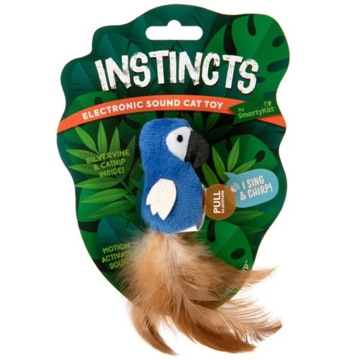 - Remote interactive pet feederINSTINCTS CHATTY CHIRP HAPPYNIP SILVERVINE & CATNIP ELECTRONIC BIRD