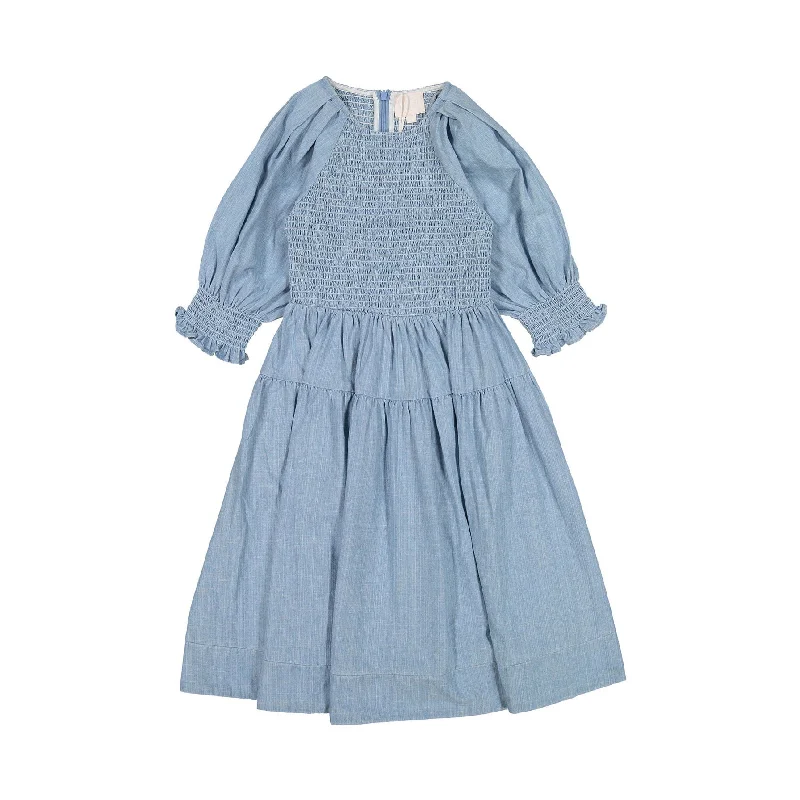 - Solid wood cat climbing frame customizedSteph Chambray Shirred Dress