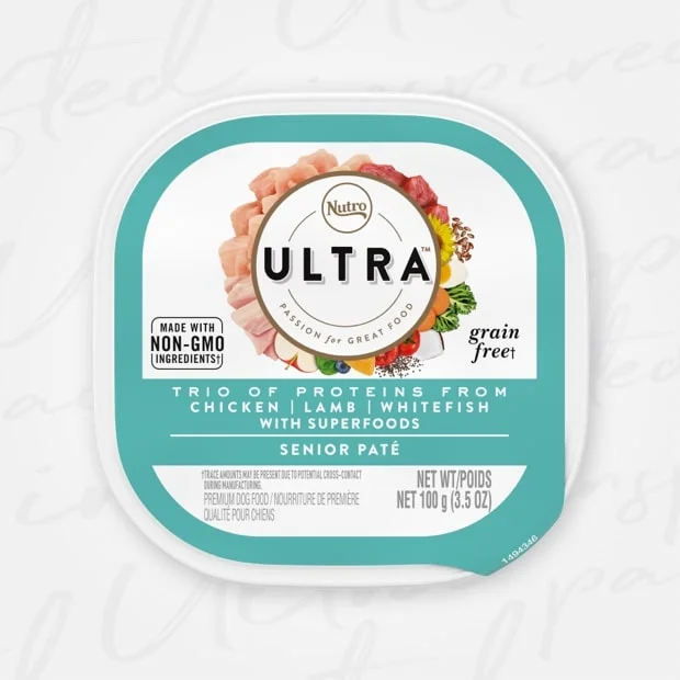 - Summer pet ice matNUTRO ULTRA™ SENIOR TRIO OF PROTEINS CHICKEN, LAMB & WHITEFISH PATÉ WITH SUPERFOODS