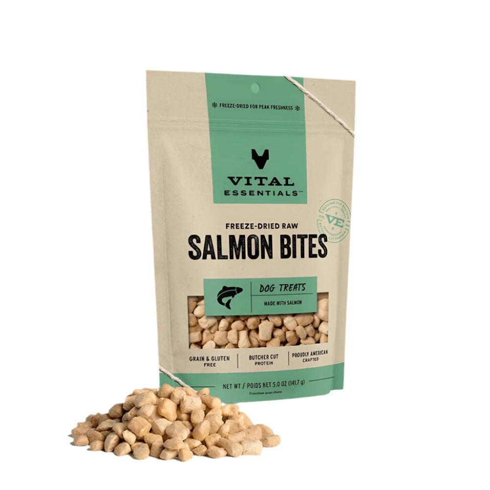 - Food for small dogsGrain Free Freeze Dried Salmon Bites Dog Treats