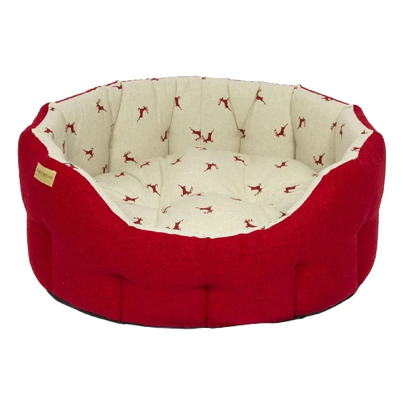  . **Dog chest harness is anti-breakaway**Earthbound Classic Brushed Stag Red Dog Bed Medium