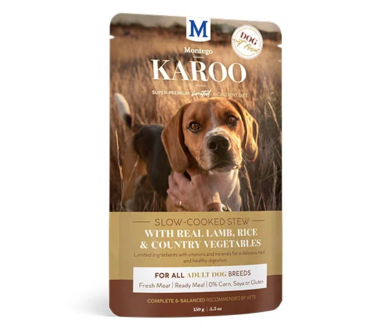 - The effect of dog food on hairMontego Karoo real lamb , rice and country vegetable pouch 150g