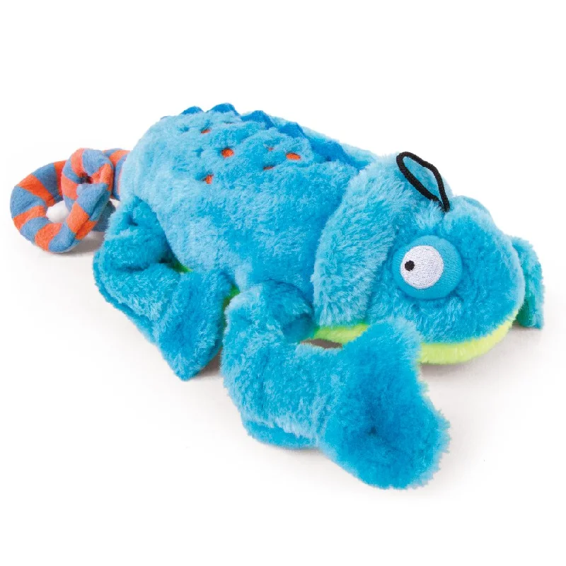 - Remote interactive pet feedergoDog Chameleon Chew Guard Squeaky Plush Dog Toy, Large