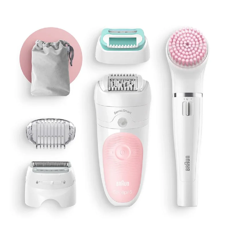 Pet ProductsBraun Silk-epil Beauty Set 5SE5 875 BS Wet & Dry Epilator & 3 extras incl. FaceSpa