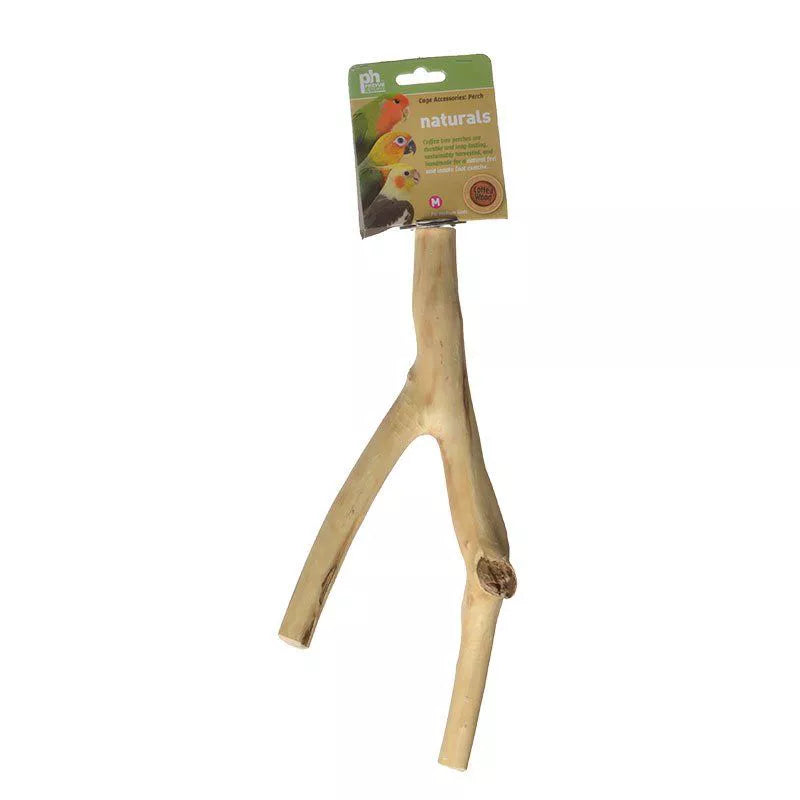 - Air box TSA certified check-inPrevue Naturals Y-Branch Perch - Coffea Wood (For Small-Medium Bird)