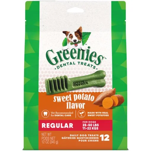 - Teething and chewing toys for puppiesGreenies Sweet Potato Regular Dental Dog Treats - 12 ct