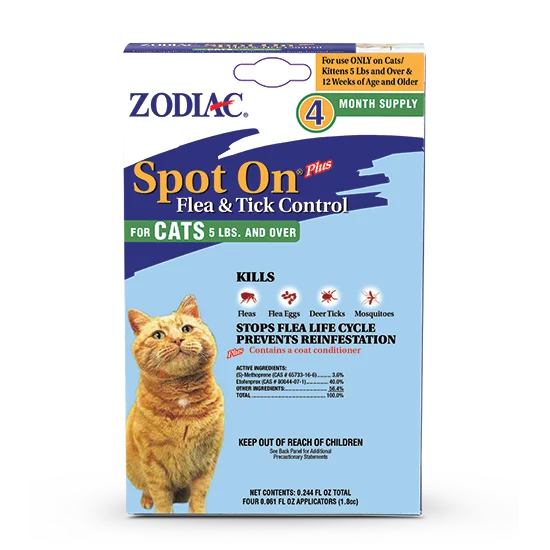  -Anti-scratch scratching board AND cat bed in oneWellmark International ZODIAC® SPOT ON® PLUS FLEA & TICK CONTROL FOR CATS & KITTENS