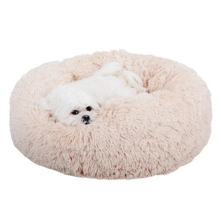 - Deodorizing cat litter tofu litterMedium  Soothing Plush Donut Dog Bed, Beige