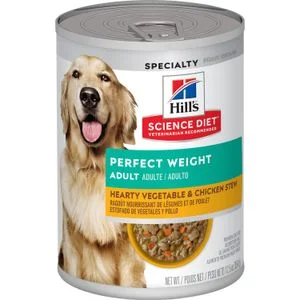 - Organic cotton dog bibsHill's Science Diet Adult Perfect Weight Canned Dog Food, Hearty Vegetable & Chicken Stew Wet Dog Food