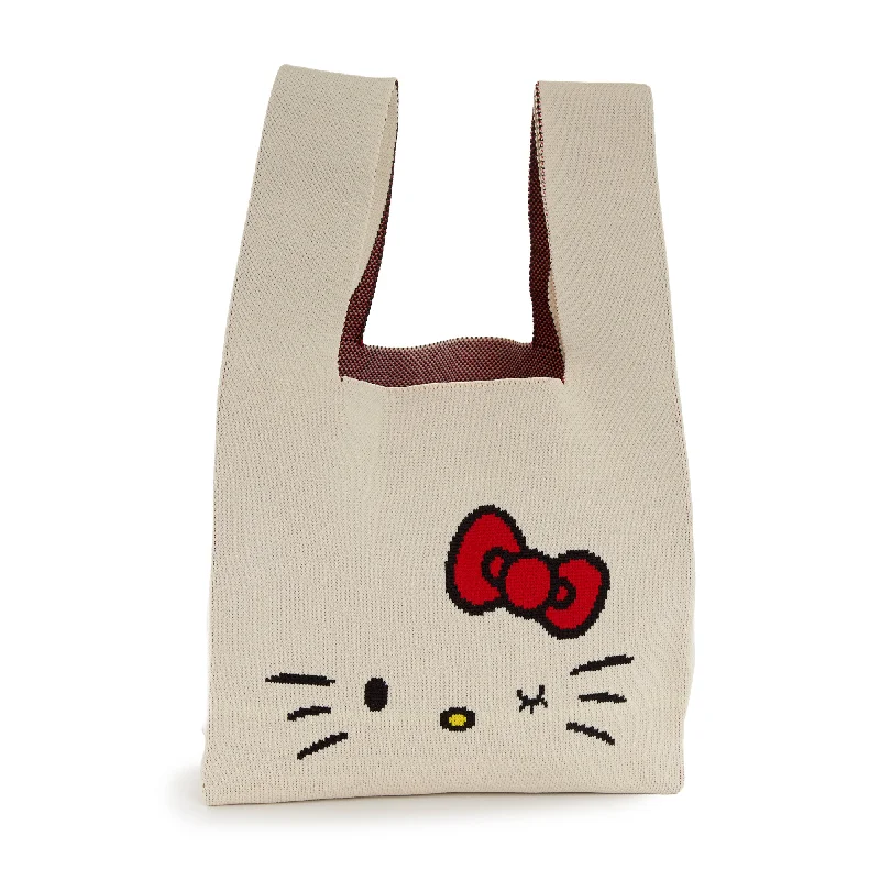  -Splash-proof food bowl AND Anti-choking slow food bowlHello Kitty Knit Shopper Bag (White)