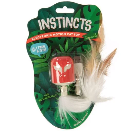 - Pet vitamin complex nutrition tabletsINSTINCTS SNEAKY SPINNER USB RECHARGEABLE CAT TOY W/FEATHER TAIL