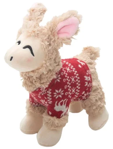 - Air box TSA certified check-inSNUGAROOZ 10 IN. LADY THE LLAMA- HOLIDAY DOG TOY