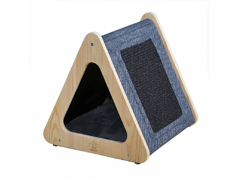 - Solid wood cat climbing frame customizedToto cat house 38x39x38cm black/blue