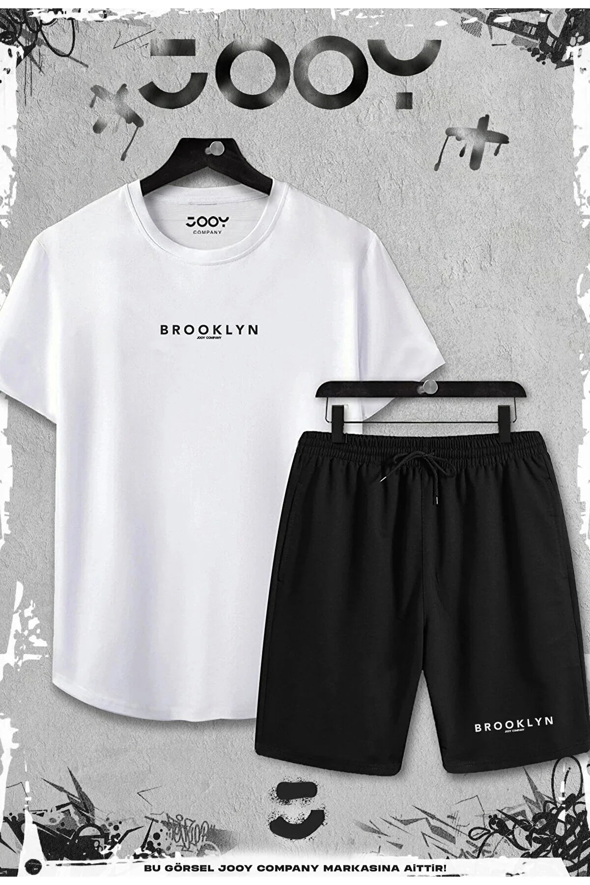  -Anti-scratch sofa protective coverJooy Company 2-Piece Brooklyn Printed Slim Fit White Tshirt - Set with Black Shorts