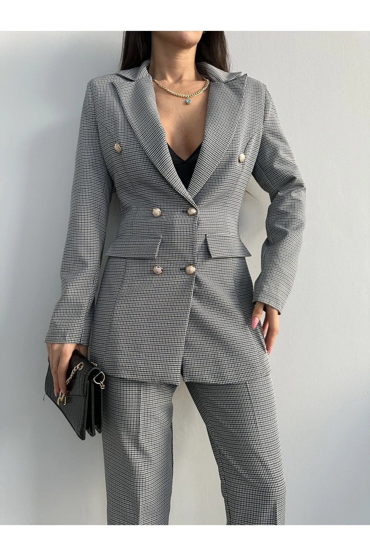 - Air box TSA certified check-inFemale Clothing Women's Lined Blazer Jacket Leg Belted Sets