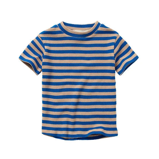 ---Sproet and Sprout Cobalt Blue Stripes Turtleneck