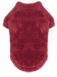 - Natural latex pet mattressSoft Plush Pullover - Burgundy