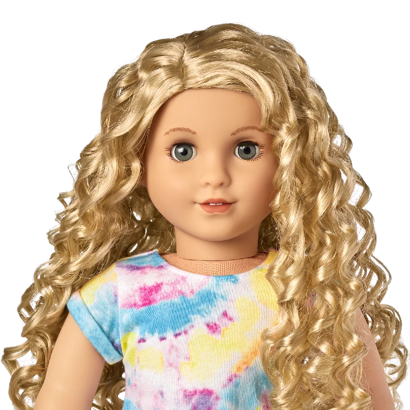 - Dog disposable foam shower gelTruly Me™ 18-inch Doll #115 with curly blonde hair