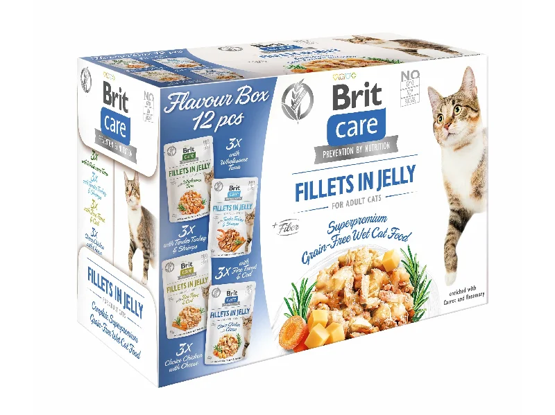 - Organic cotton dog bibsBrit Care Cat Flavour box Fillet in Jelly, 4*3 pcs. (12*85 g)