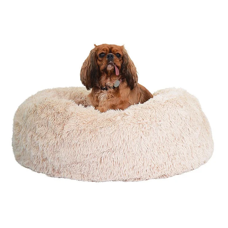  -Non-contact cat thermometerLarge Soothing Plush Donut Dog Bed, Beige