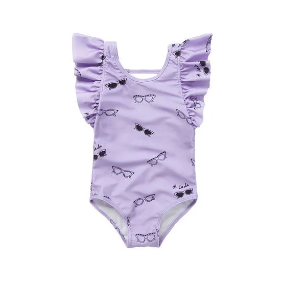 - Summer pet ice matSproet and Sprout Lilac Breeze Shades Print Ruffle Swimsuit