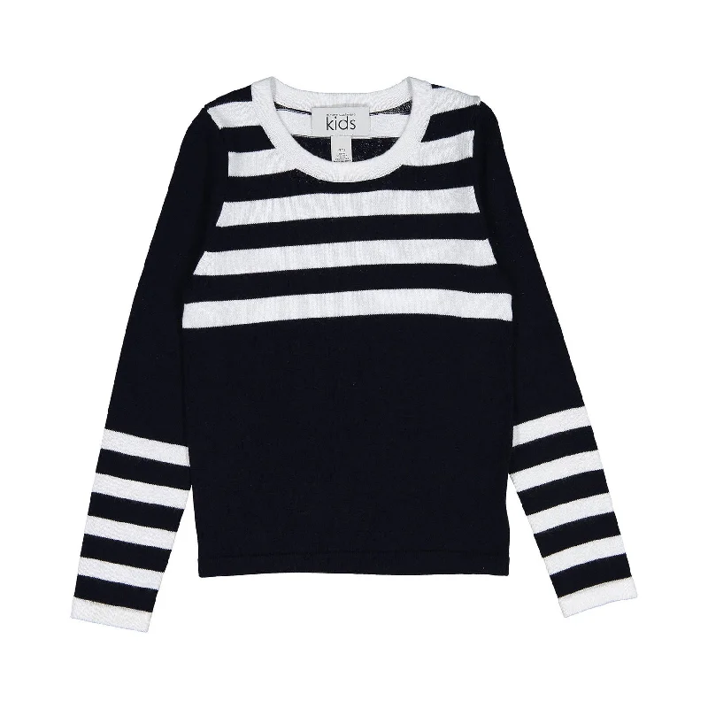 - Pet stroller can be taken on the planeAutumn Cashmere Navy/White Viscose Mixed Stripe Sweater