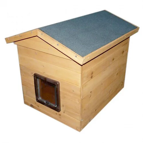    - Indoor cat food  - Special food for puppiesWooden Cat Kennel