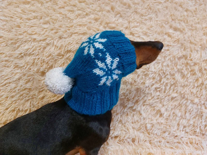 Pet anti-flea collarChristmas pet clothing with snowflakes, snood hat with snowflakes for dog