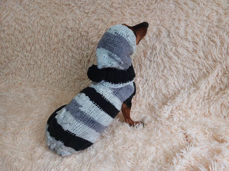 Pet anti-allergic clothesSuit for mini dachshund sweater and hat,knitted suit sweater and hat for dachshund or small dog, suit set sweater and hat for dog