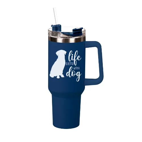  -Anti-scratch scratching board AND cat bed in one40 Oz. Stainless Steel Tall Cup with Straw Life is Better With A Dog